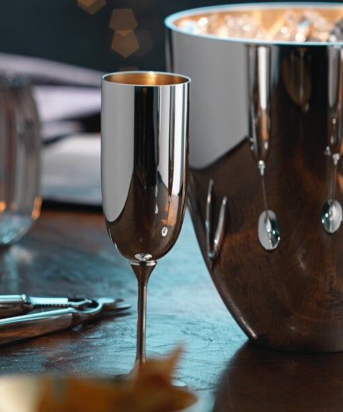 Dante Champagne Flute (Gold Interior)