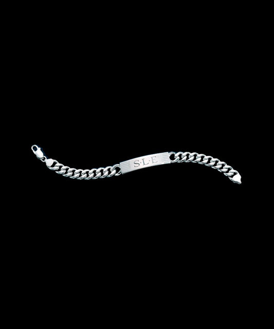 Engravable Sterling Silver Large Chain Bracelet