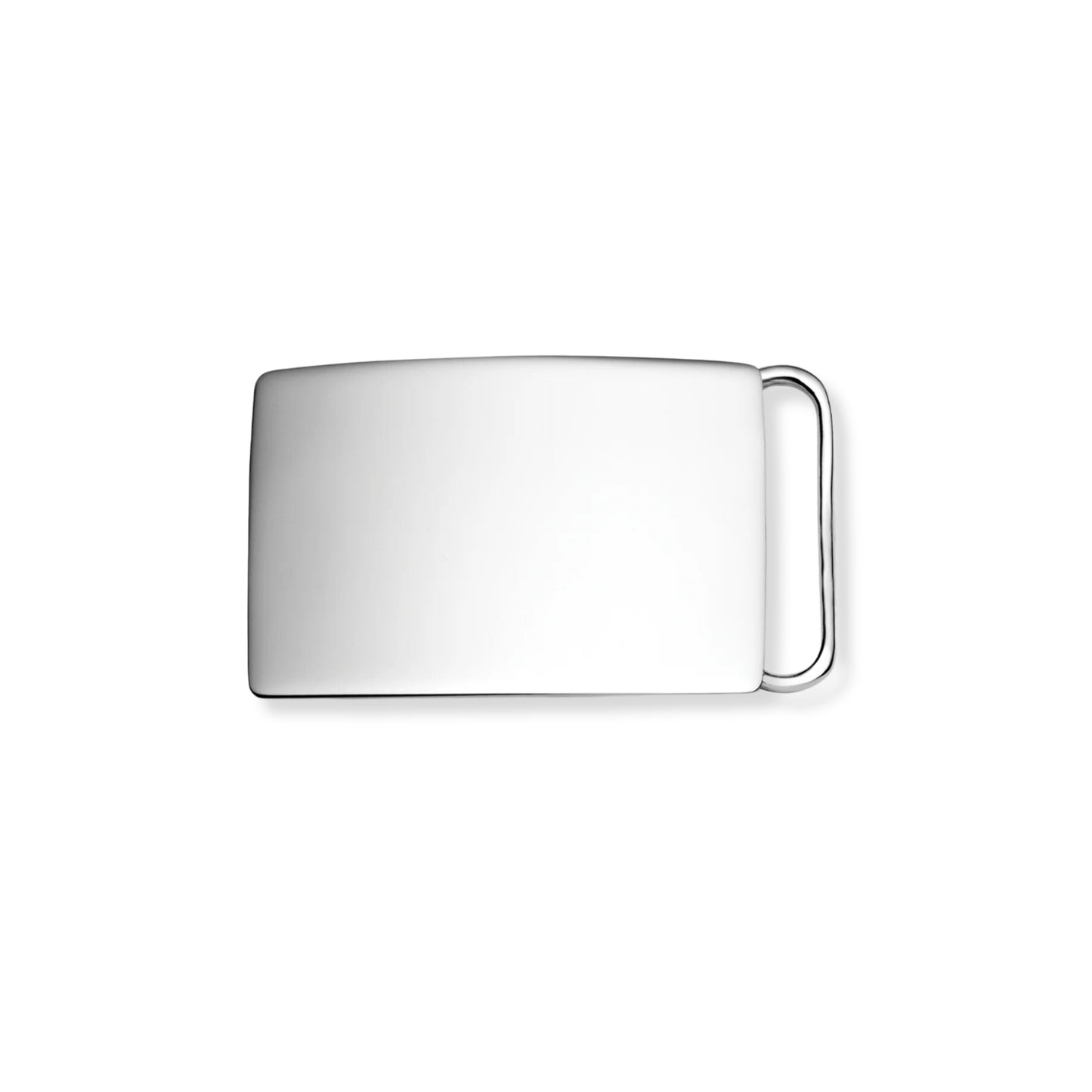 Engravable Plain Silver Compression Belt Buckle