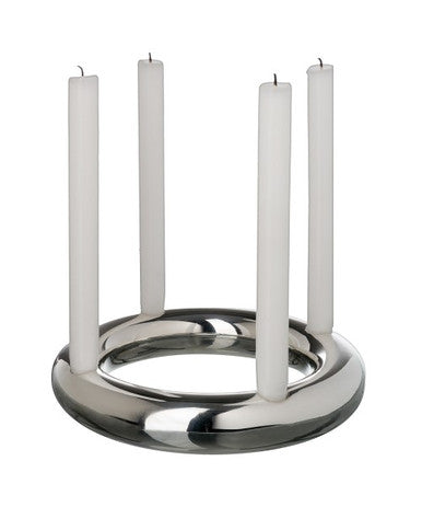 Aura Christmas Candleholder in Silverplate