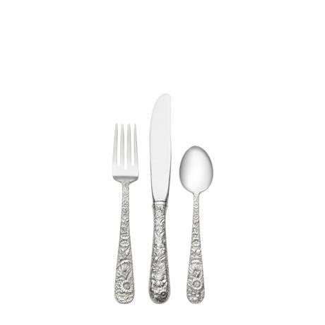 Kirk Stieff Repousse Child's Cutlery Set in Sterling Silver