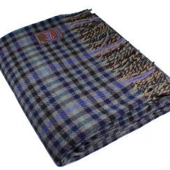 Lovat Mill Lambswool Lavender Scented Sofa Throw Blanket in Blue