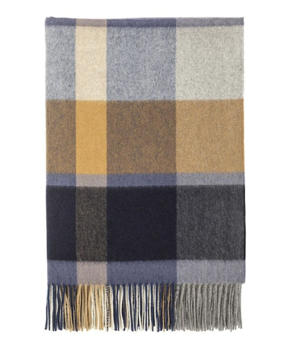 Johnstons of Elgin Cashmere Check Sofa Throw Blanket in House Check