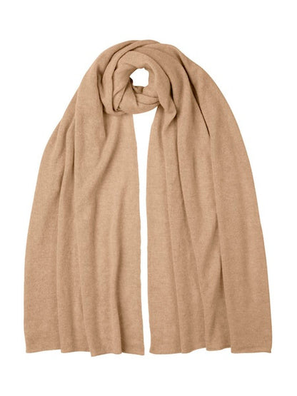 Johnstons of Elgin Cashmere Gauzy Stole in Soft Camel