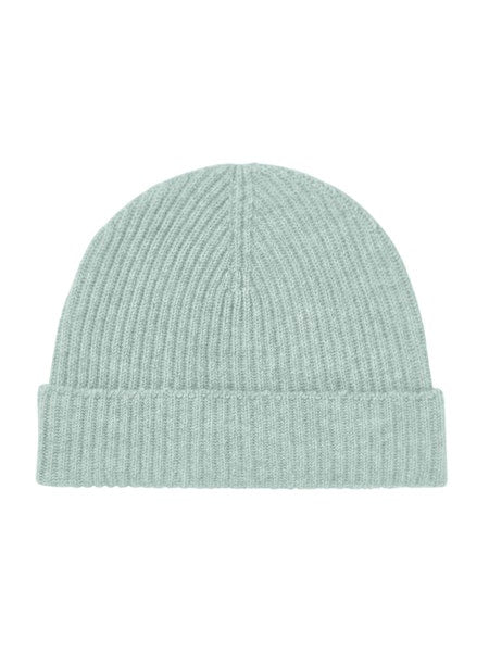 Johnstons of Elgin Cashmere Ribbed Hat in Frost