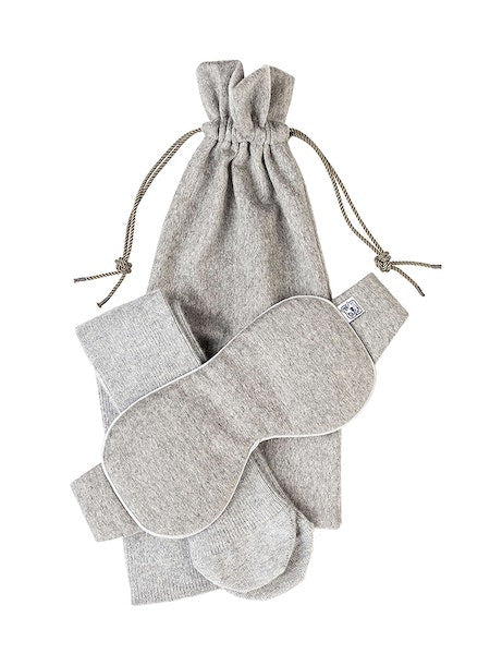 Johnstons of Elgin Cashmere Travel Set in Silver