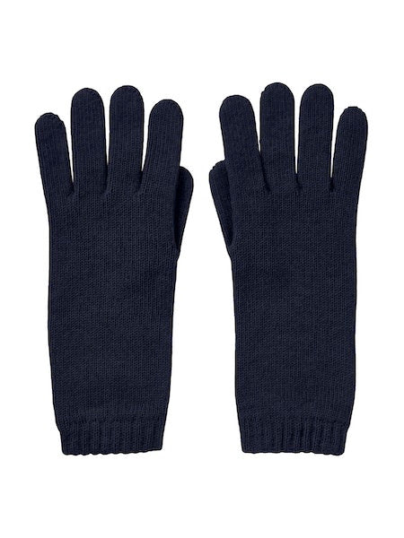 Johnstons of Elgin Women's Cashmere Short-Cuff Gloves in Navy