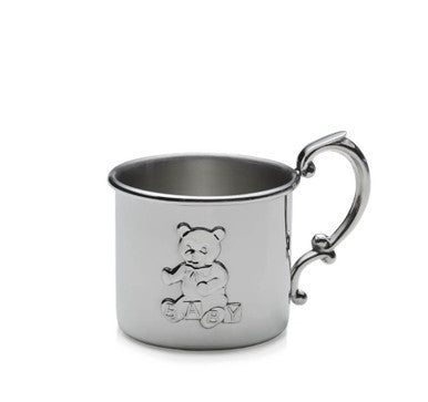 Teddy Bear Pewter Baby Cup