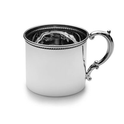 Empire Silver Beaded Edge Baby Cup in Sterling Silver