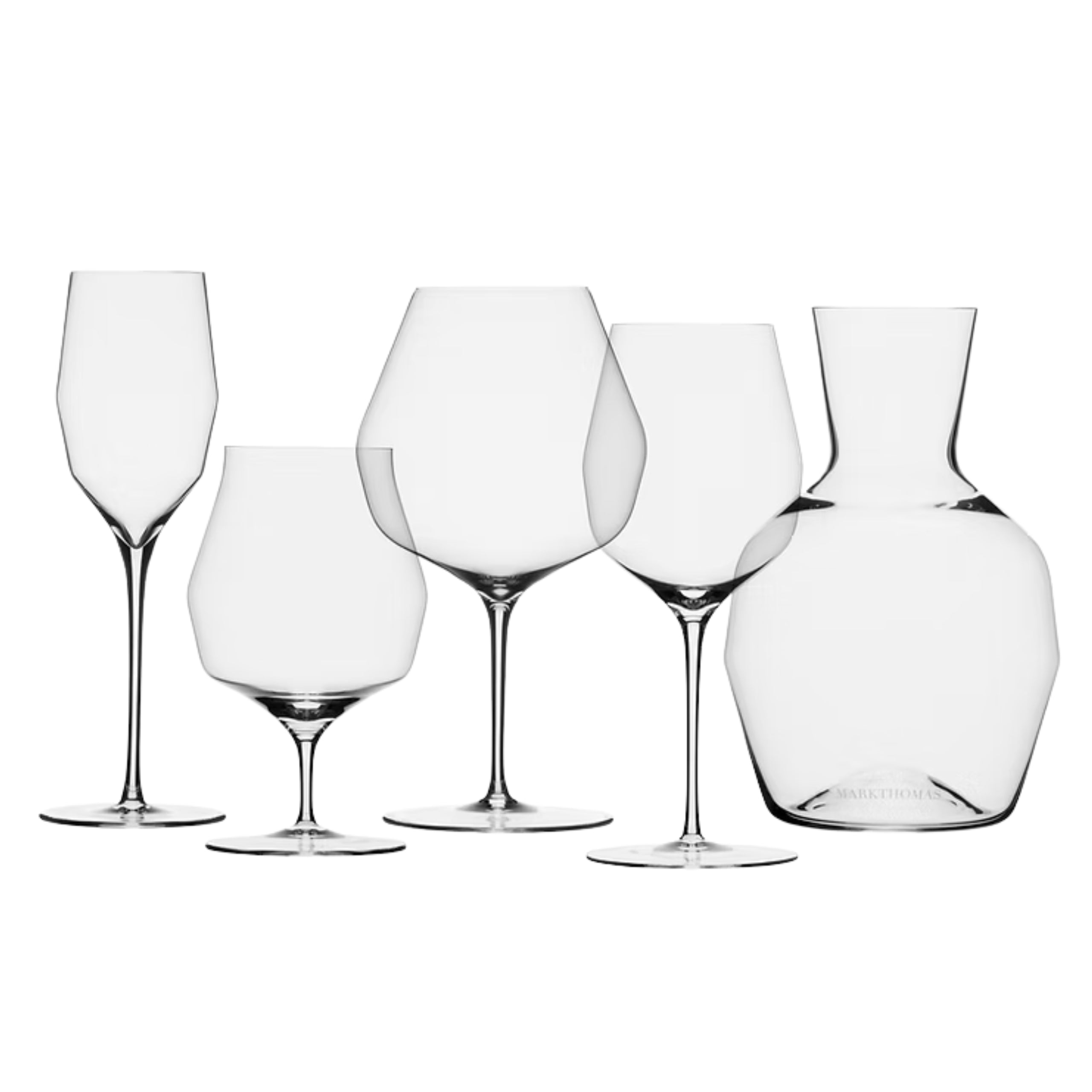Mark Thomas Double Bend Glassware – Modern Wine Glass Design | The