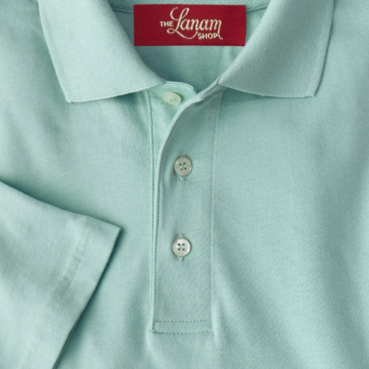 Men Short Sleeve Pima Cotton Jersey Polo | Aqua