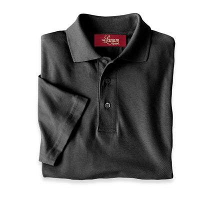 Men Short Sleeve Pima Cotton Jersey Polo | Black