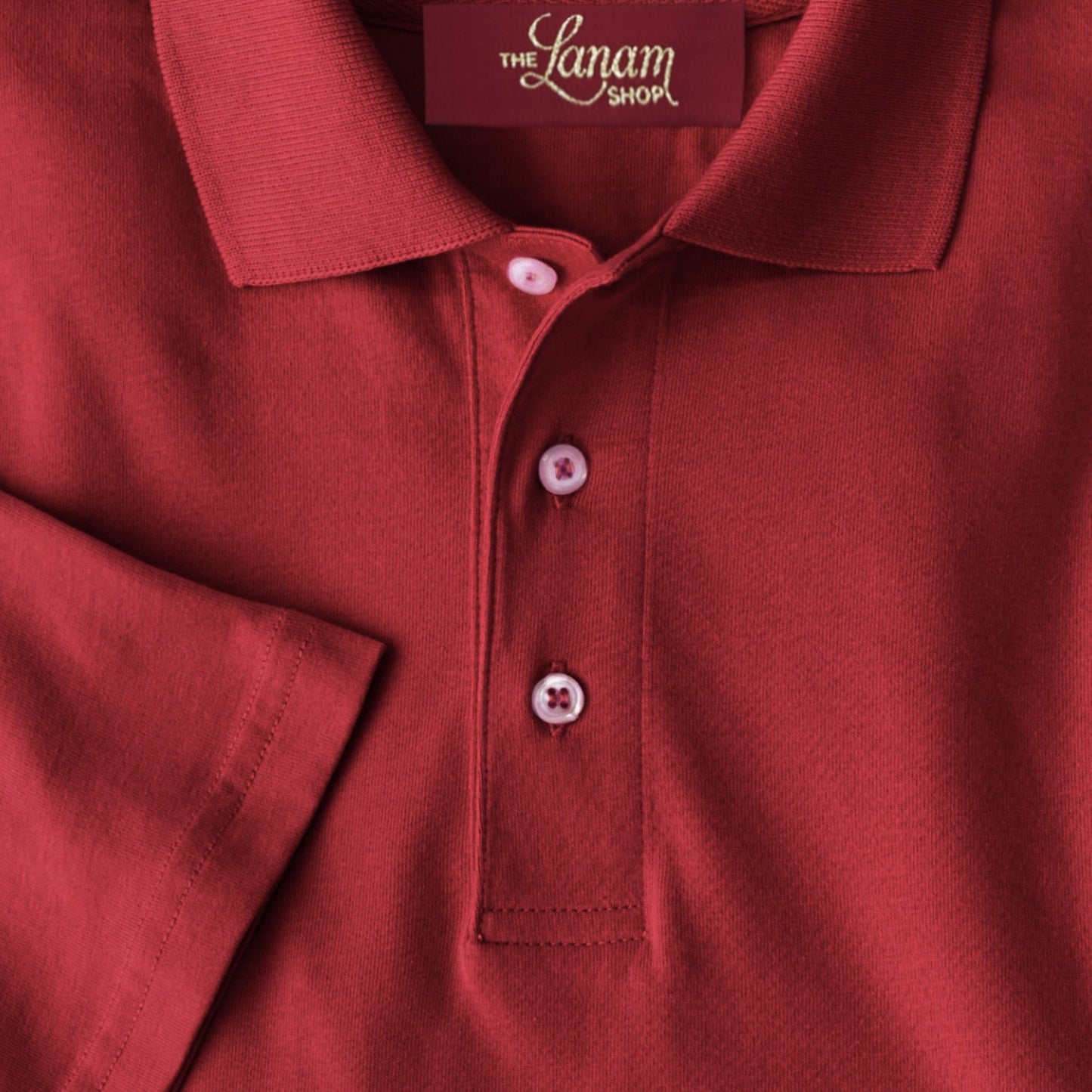 Men Short Sleeve Pima Cotton Jersey Polo | Crimson