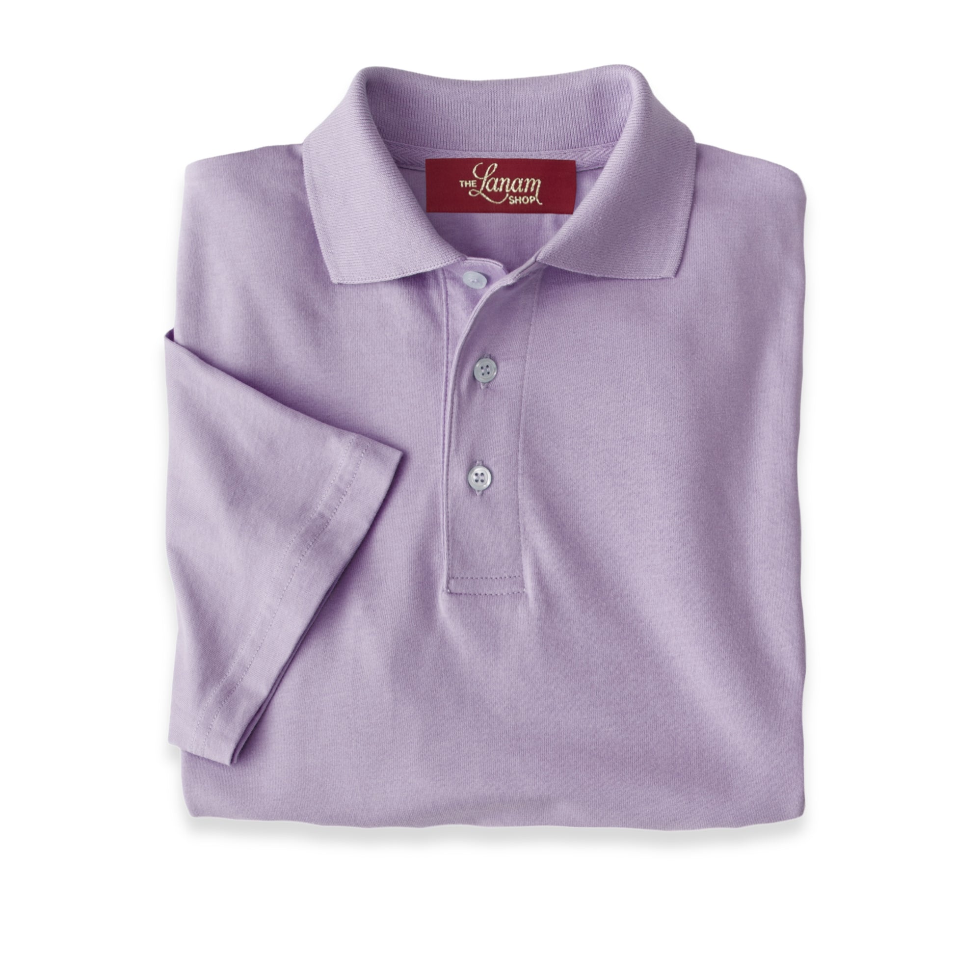 Men Short Sleeve Pima Cotton Jersey Polo | Lavender