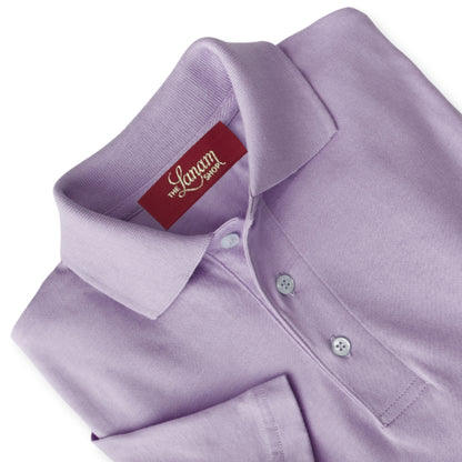 Men Short Sleeve Pima Cotton Jersey Polo | Lavender