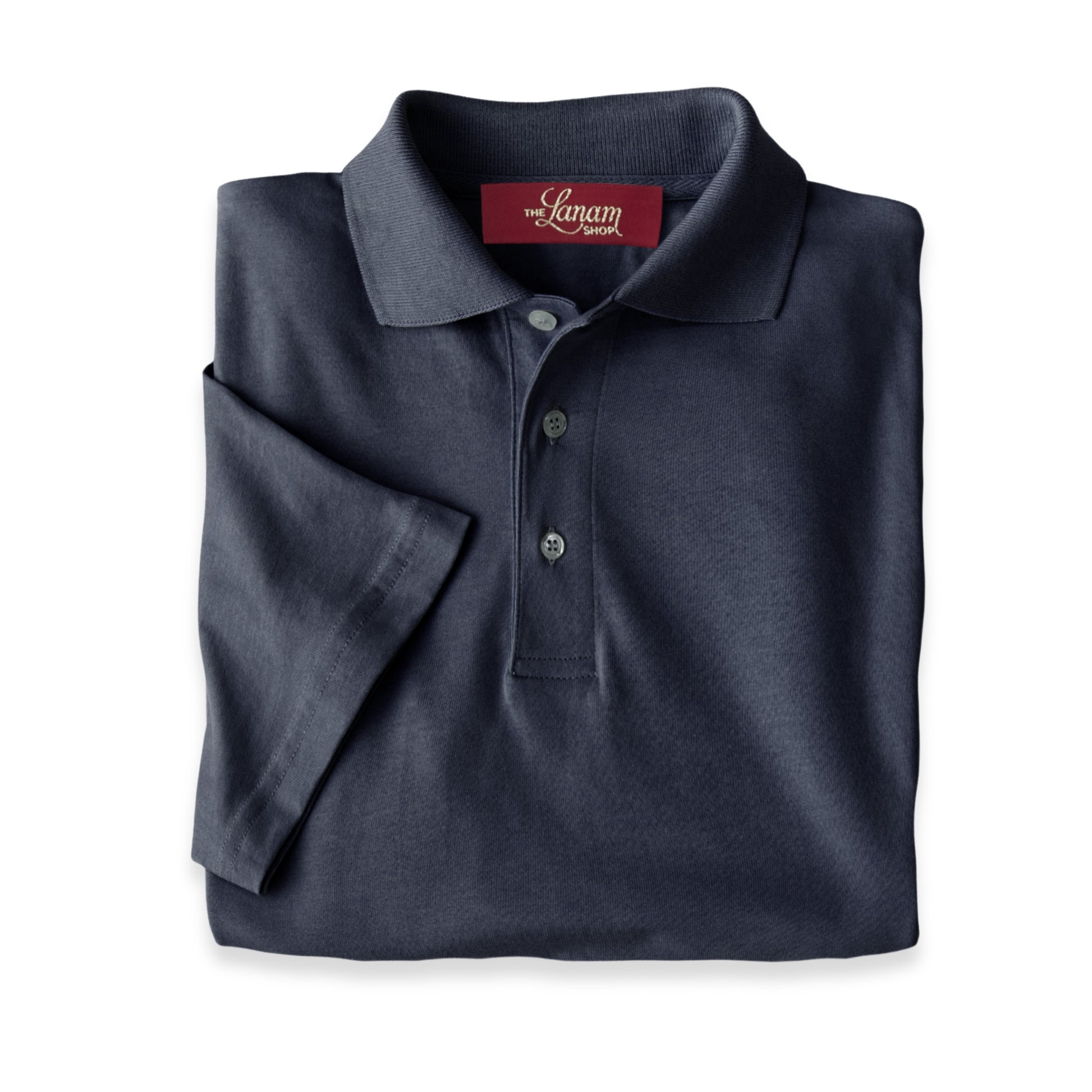 Men Short Sleeve Pima Cotton Jersey Polo | Navy