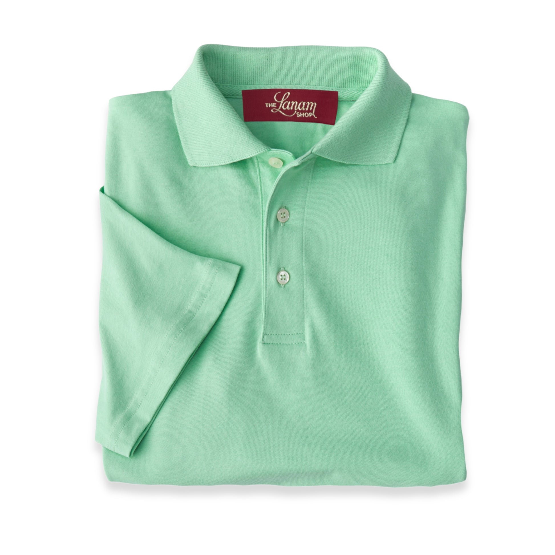 Men Short Sleeve Pima Cotton Jersey Polo | New Lime