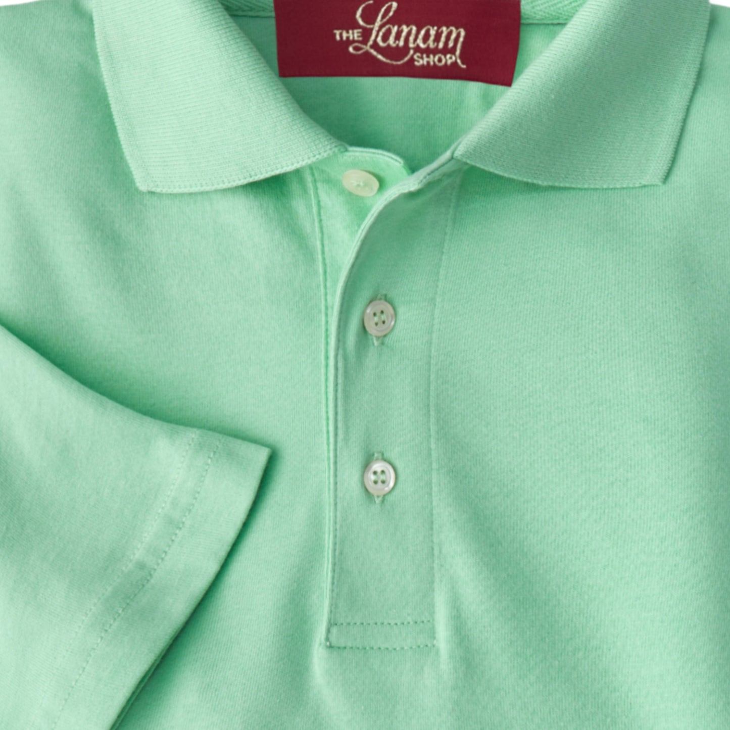 Men Short Sleeve Pima Cotton Jersey Polo | New Lime