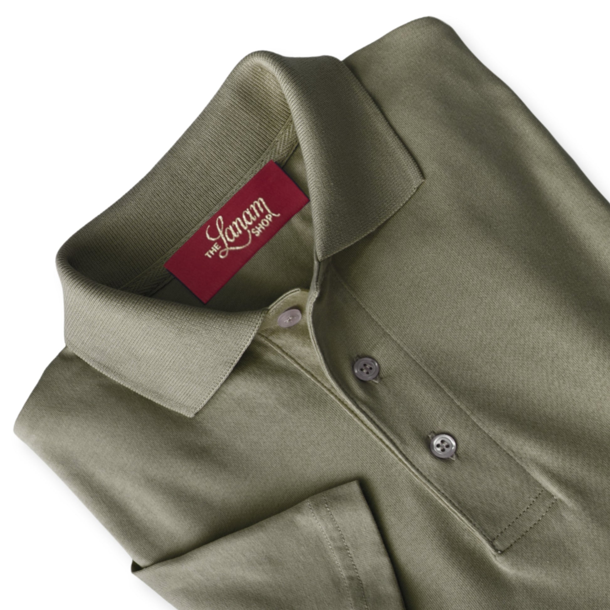 Men Short Sleeve Pima Cotton Jersey Polo | Olive