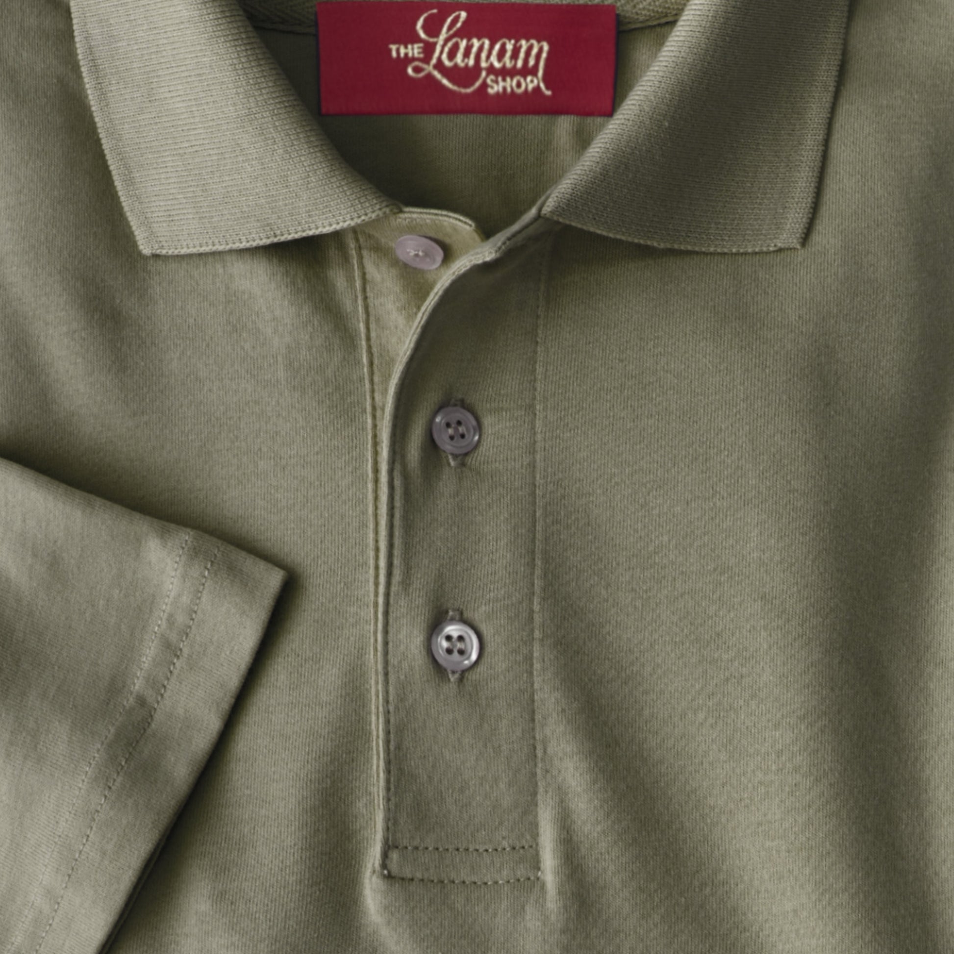 Men Short Sleeve Pima Cotton Jersey Polo | Olive