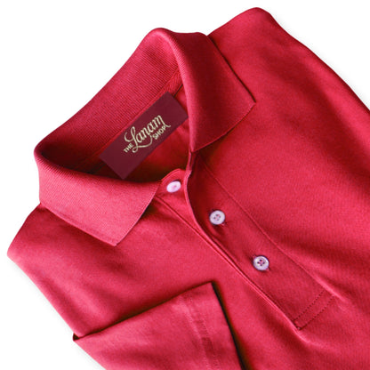 Men Short Sleeve Pima Cotton Jersey Polo | Raspberry