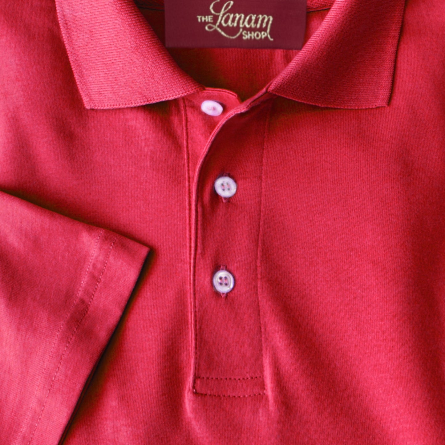 Men Short Sleeve Pima Cotton Jersey Polo | Raspberry