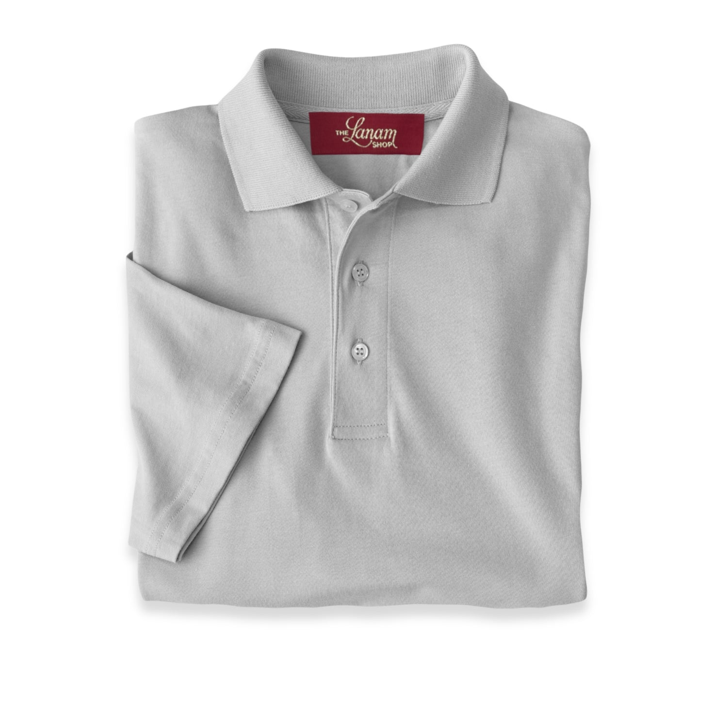 Men Short Sleeve Pima Cotton Jersey Polo | Silver