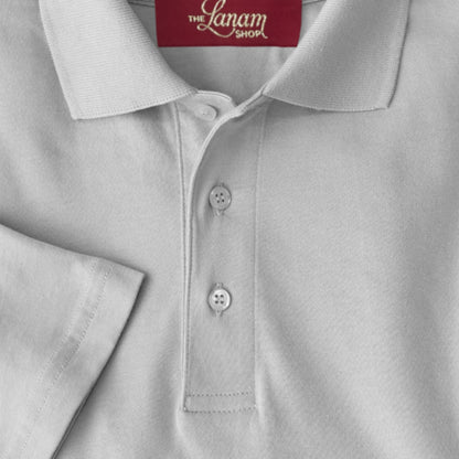 Men Short Sleeve Pima Cotton Jersey Polo | Silver