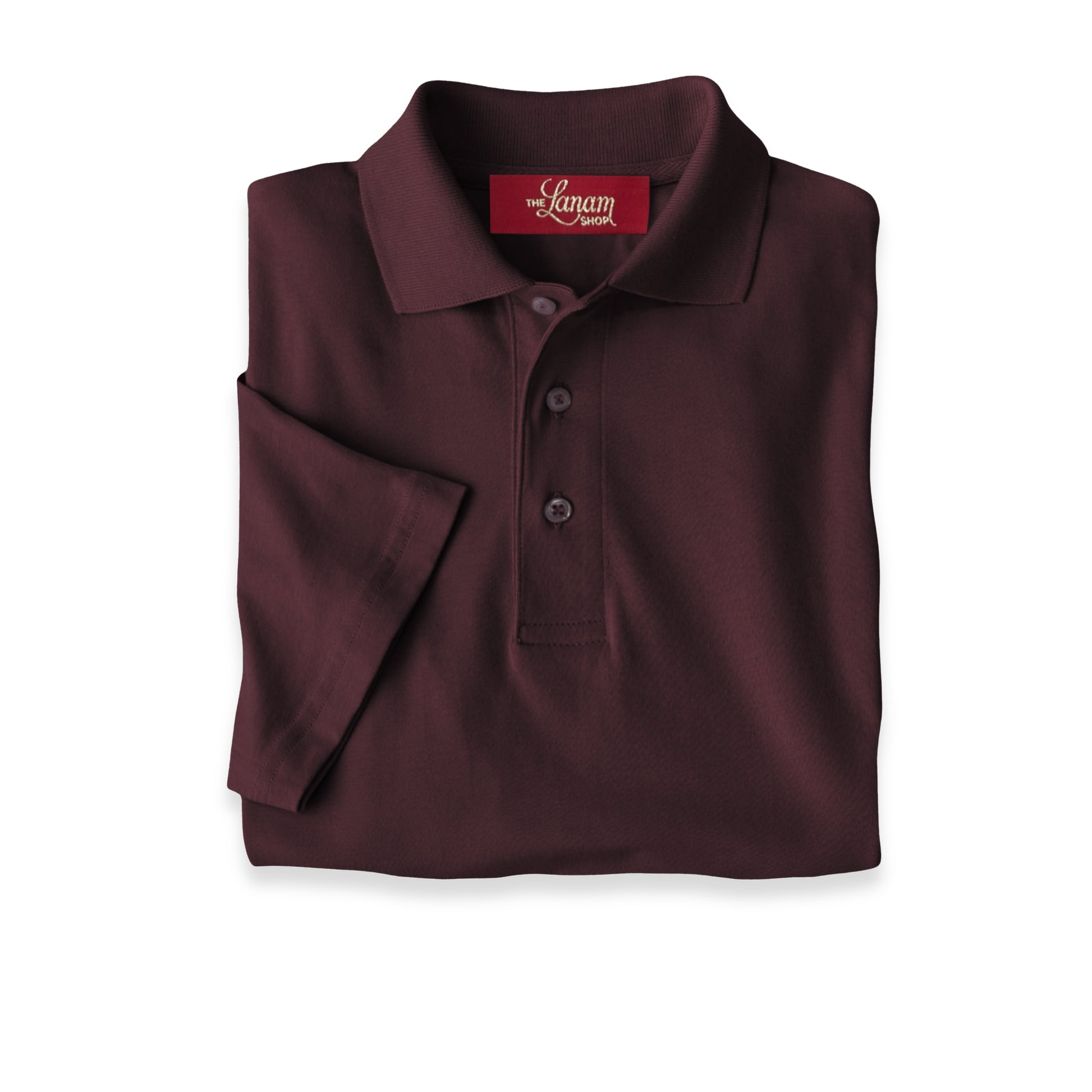 Men Short Sleeve Pima Cotton Jersey Polo | Wine