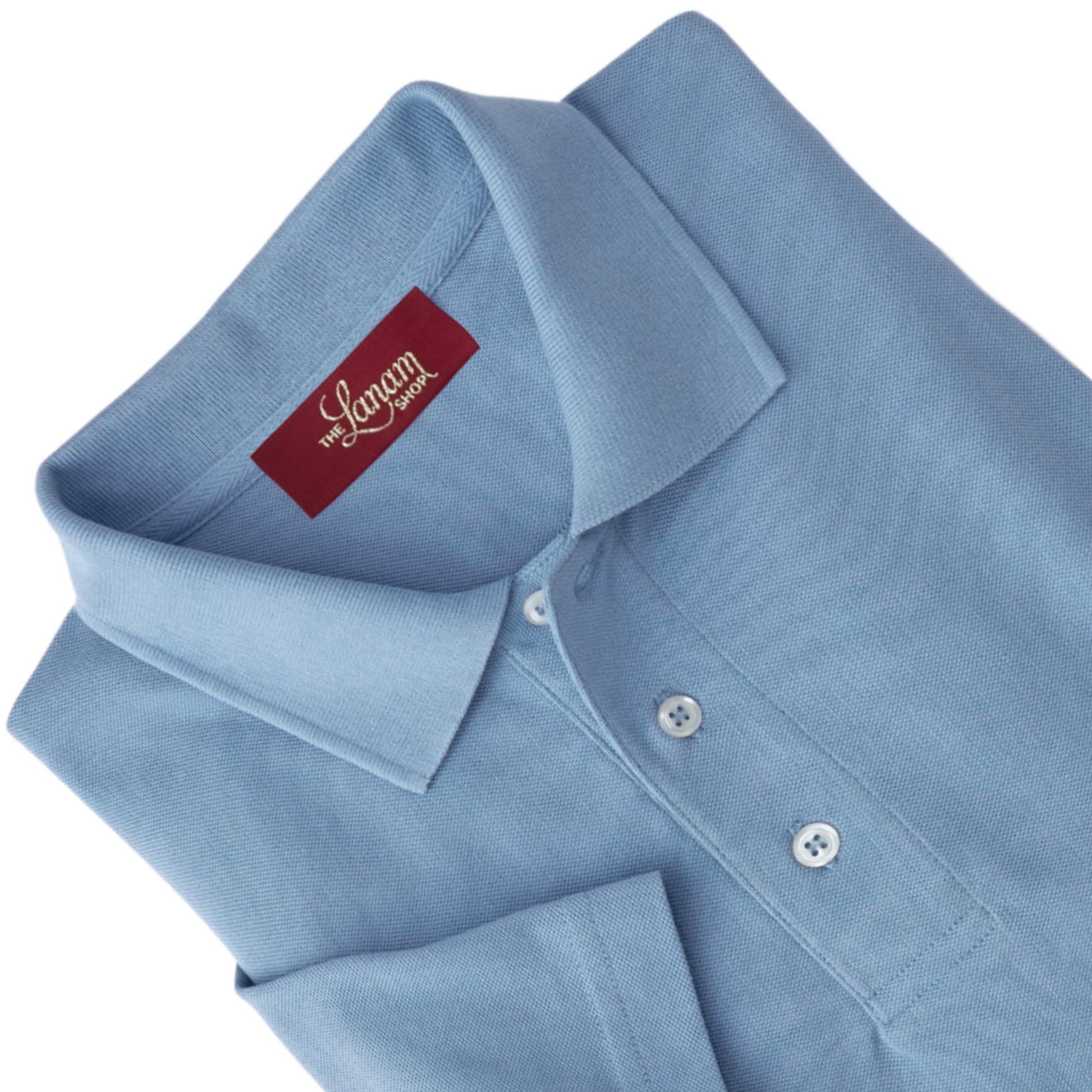 Men Short Sleeve Pima Cotton Pique Polo | Carolina Blue