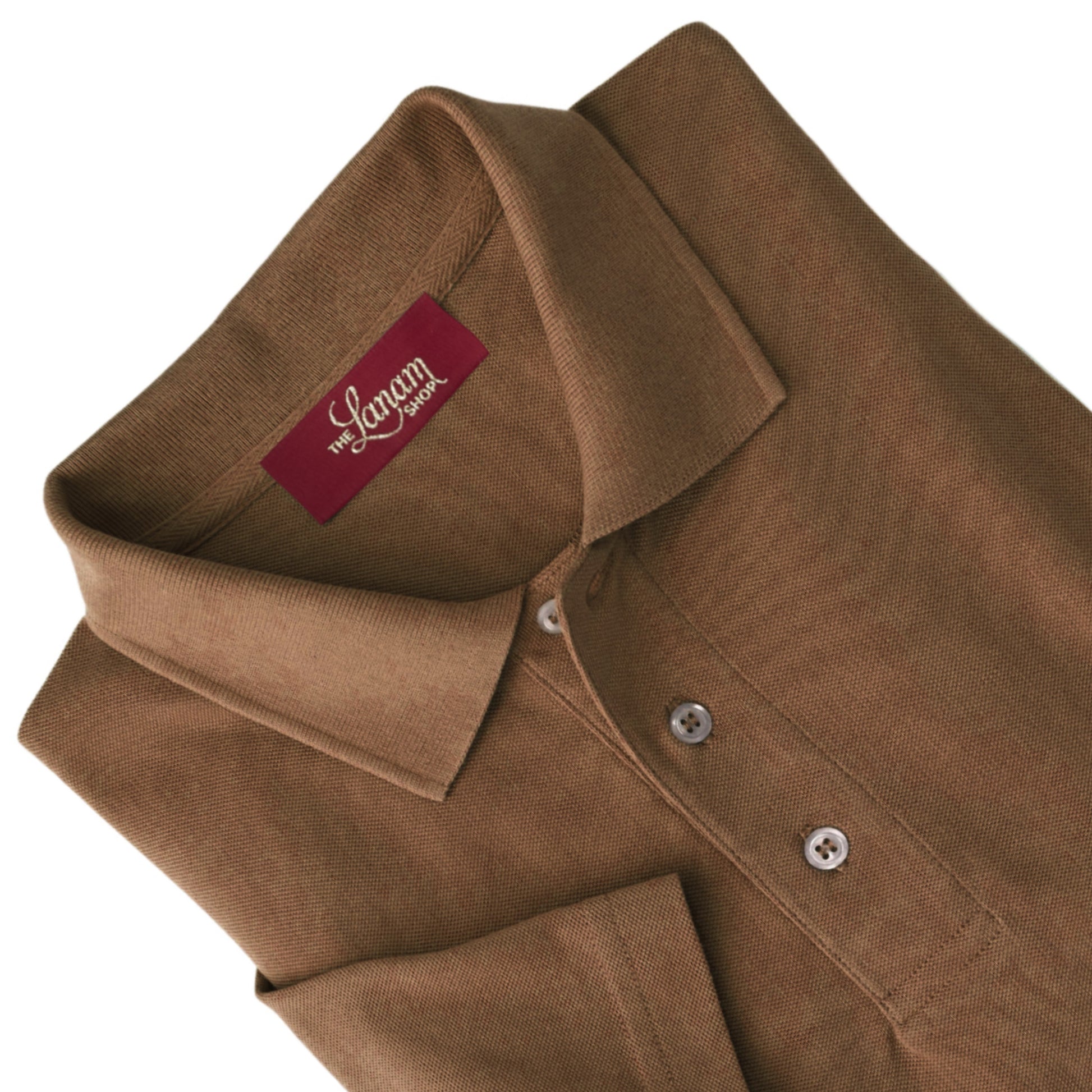 Men Short Sleeve Pima Cotton Pique Polo | Coffee Brown