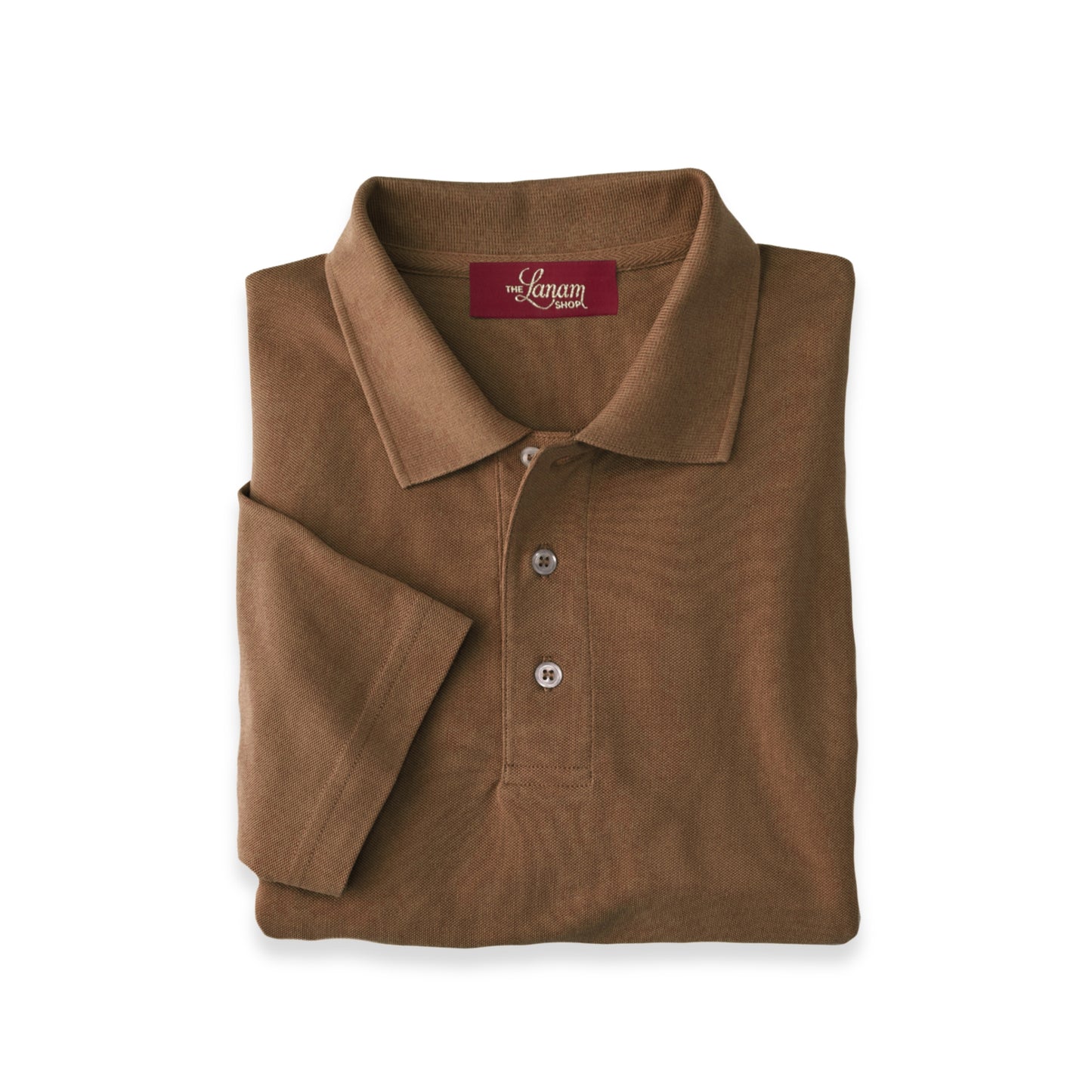 Men Short Sleeve Pima Cotton Pique Polo | Coffee Brown