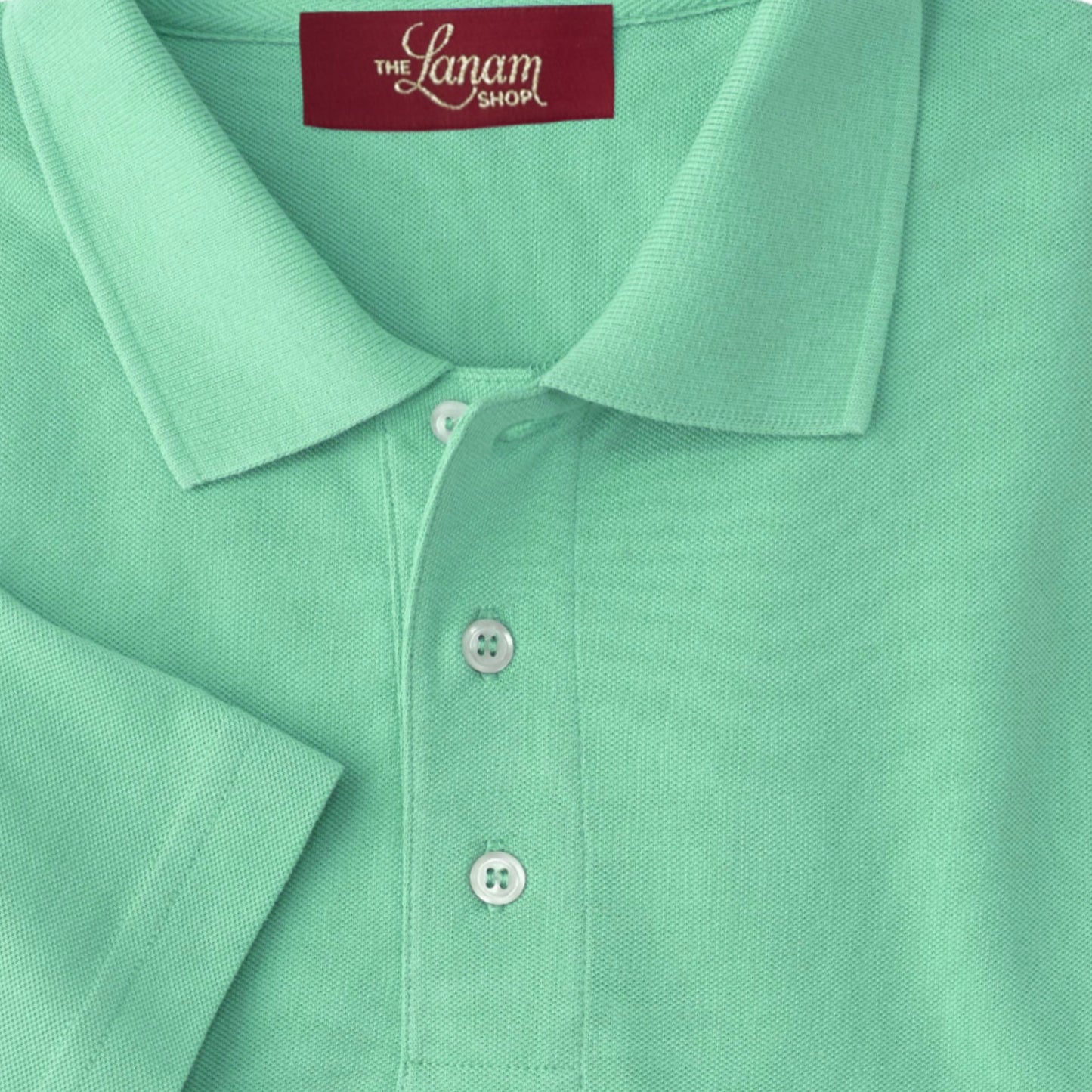 Men Short Sleeve Pima Cotton Pique Polo | New Lime