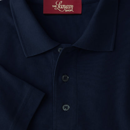 Men Short Sleeve Pima Cotton Pique Polo | True Navy