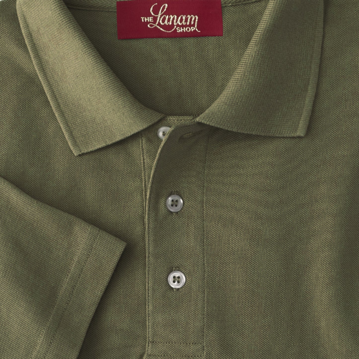 Men Short Sleeve Pima Cotton Pique Polo | Olive