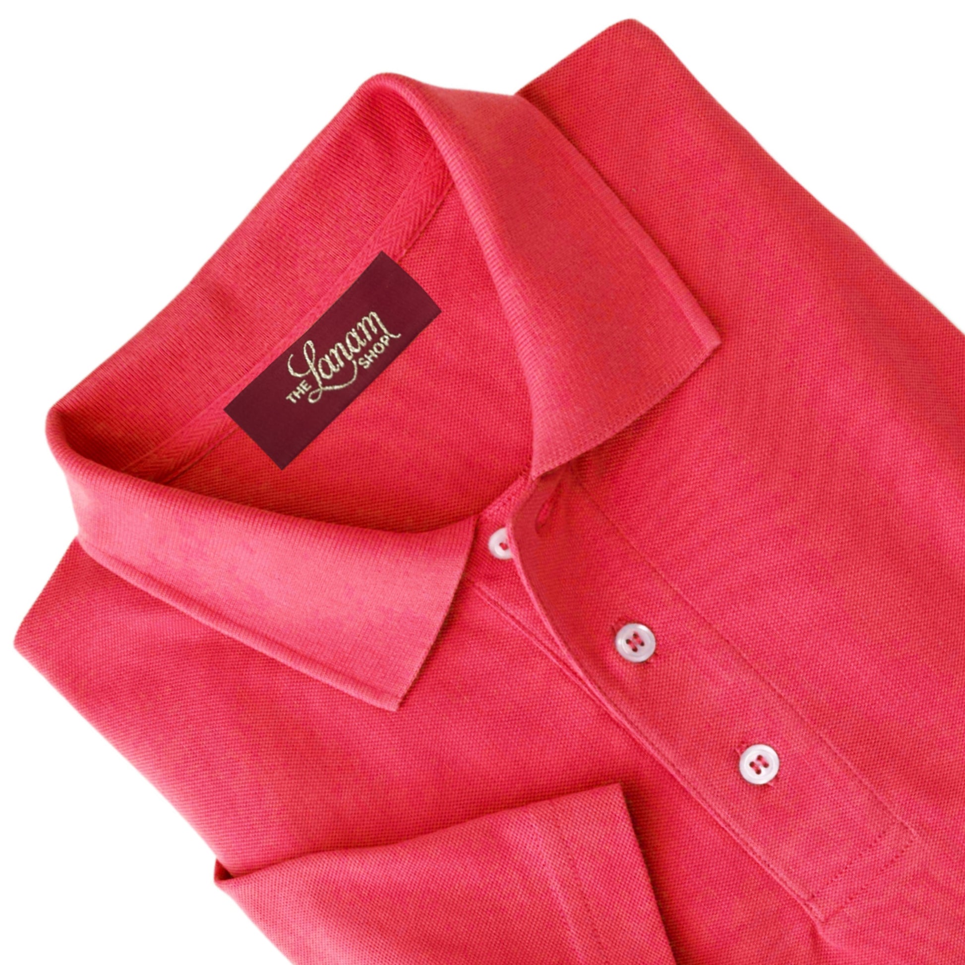 Men Short Sleeve Pima Cotton Pique Polo | Raspberry