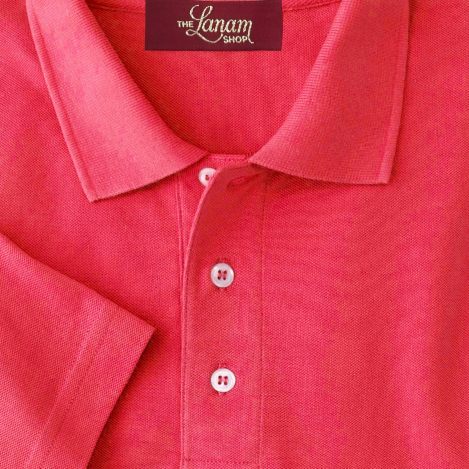 Men Short Sleeve Pima Cotton Pique Polo | Raspberry