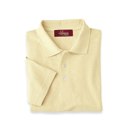 Men Short Sleeve Pima Cotton Pique Polo | Soft Yellow