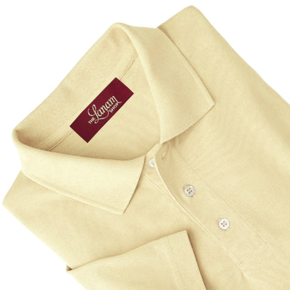 Men Short Sleeve Pima Cotton Pique Polo | Soft Yellow