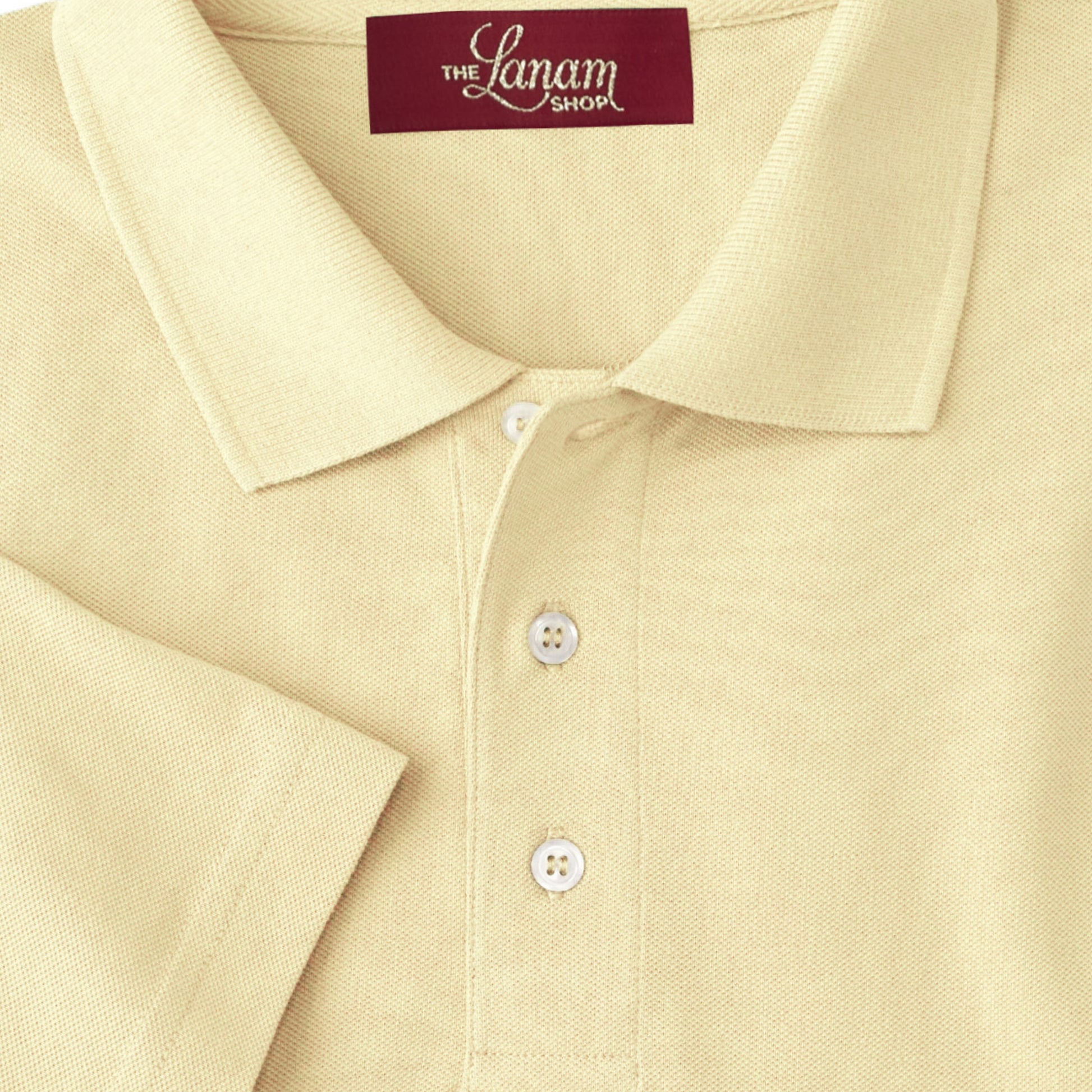 Men Short Sleeve Pima Cotton Pique Polo | Soft Yellow