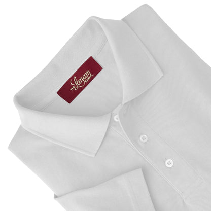 Men Short Sleeve Pima Cotton Pique Polo | White