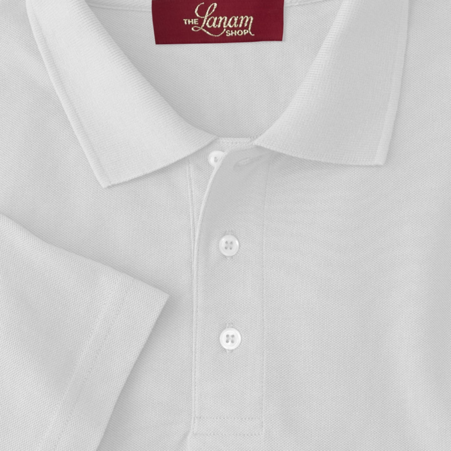 Men Short Sleeve Pima Cotton Pique Polo | White