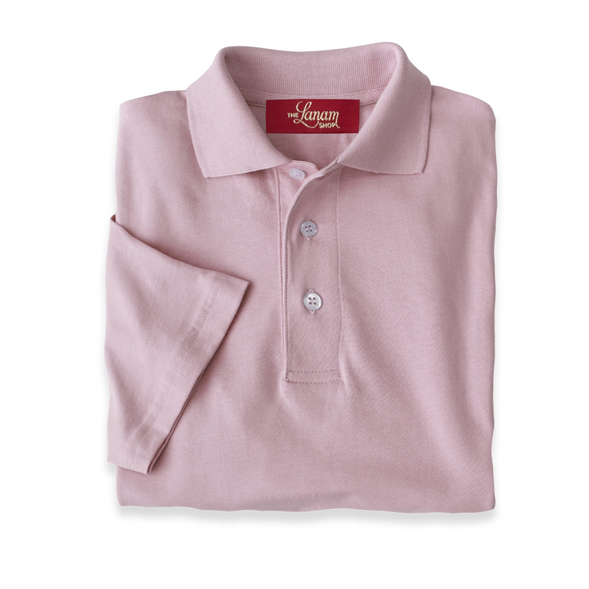 Men's Short Sleeve Pima Cotton Jersey Polo | Clique Pink