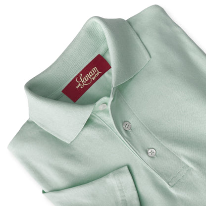 Men's Short Sleeve Pima Cotton Jersey Polo | Light Sage Green