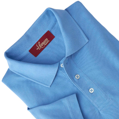 Men Short Sleeve Pima Cotton Pique Polo | Coastal Blue