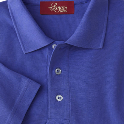 Men Short Sleeve Pima Cotton Pique Polo | Denim Blue