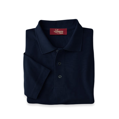 Men Short Sleeve Pima Cotton Pique Polo | Navy Blue