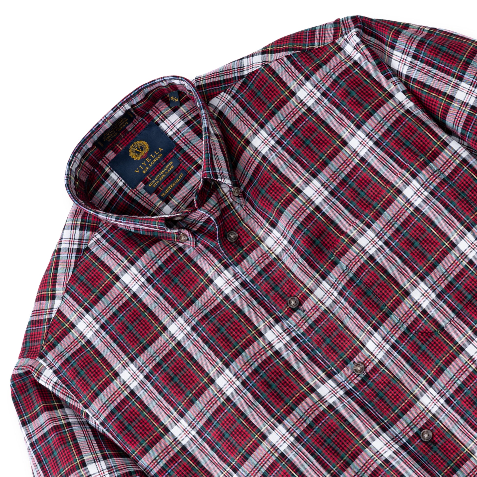 Men's Admiral Red Plaid Viyella Shirt