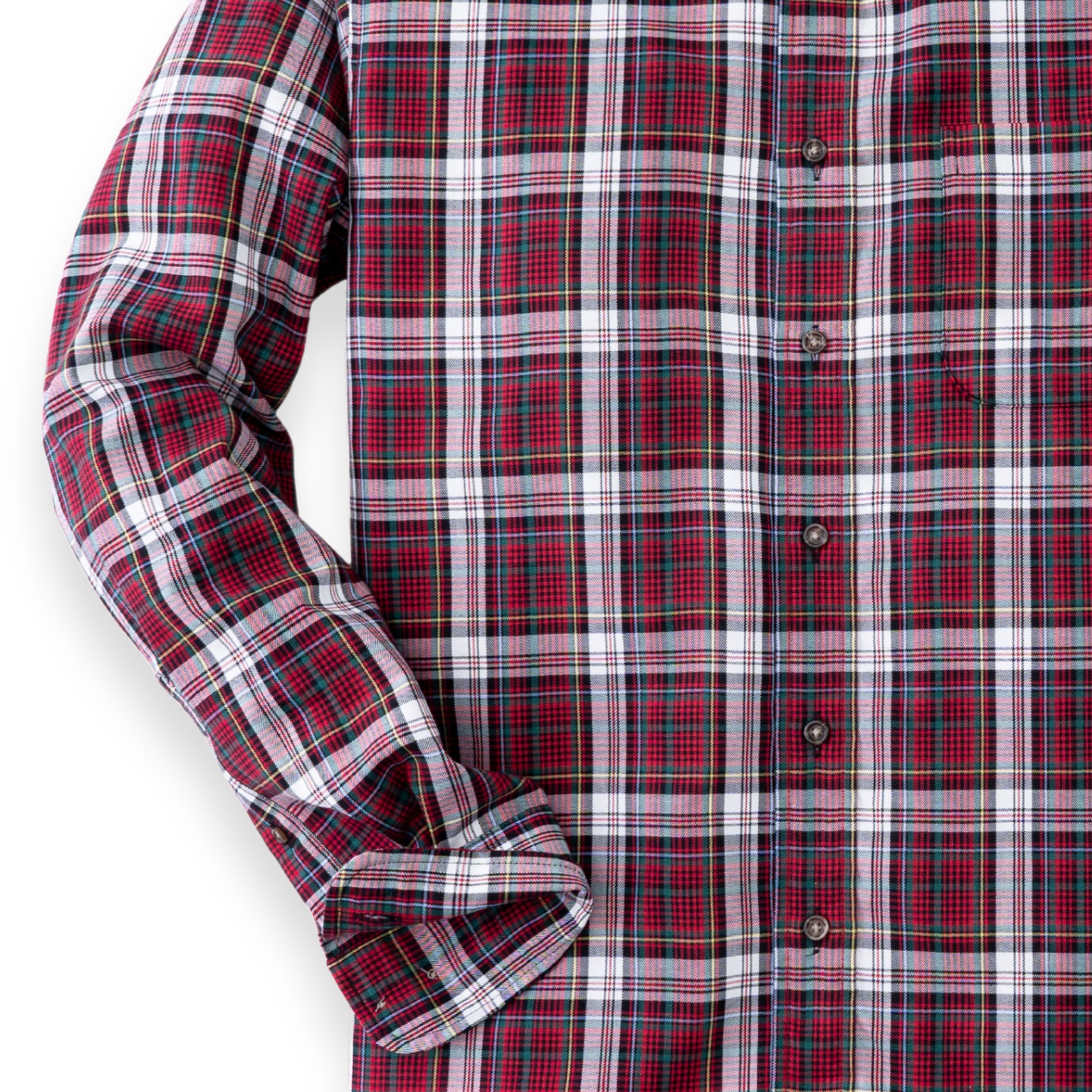 Men's Admiral Red Plaid Viyella Shirt