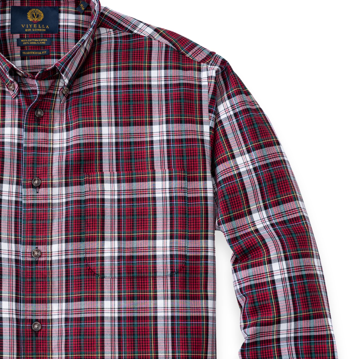 Men's Admiral Red Plaid Viyella Shirt